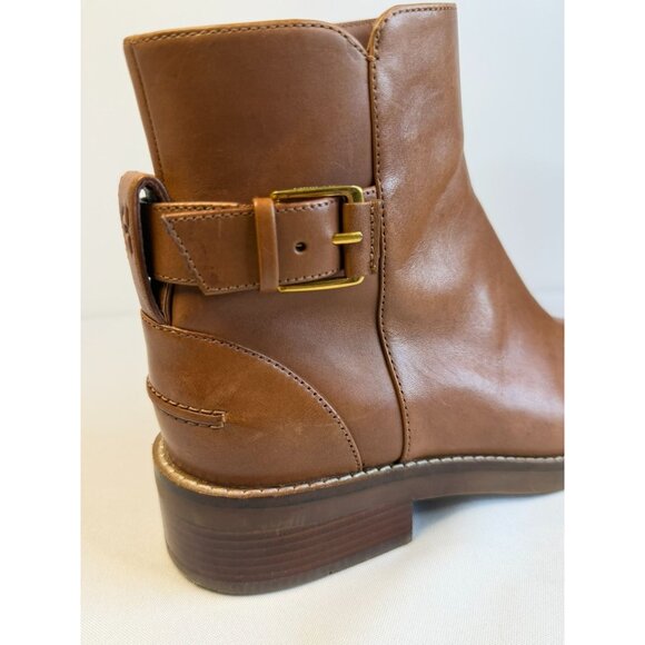 Cole Haan Hampshire Booties Women's Size 6.5B British Tan Leather Buckle Shoes - Picture 14 of 14